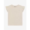 Creme kleurige t-shirt - T-shirt broderie sandshell 